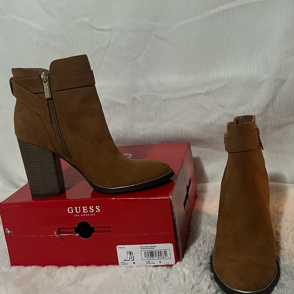 Guess Women's Tan Heeled Boots